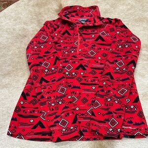 Eddie Bauer Womens Red Camping Sweatshirt size Medium